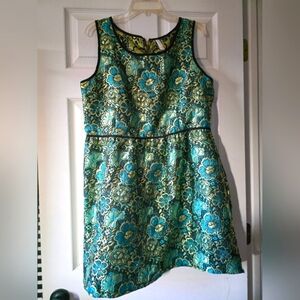 Brand new!!  NWT Xhilaration Dress XL Green gold pattern holidays Unique